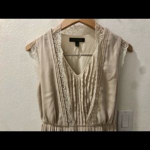 Light beige Banana Republic mid-length professional dress